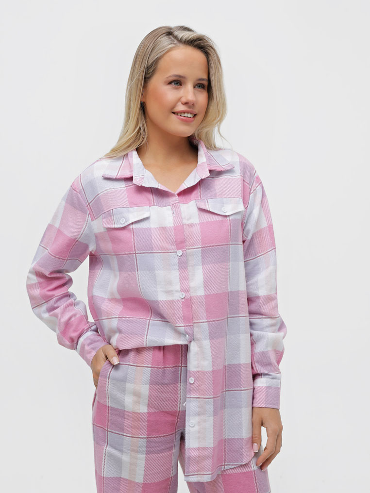 Plaid pajama shirt