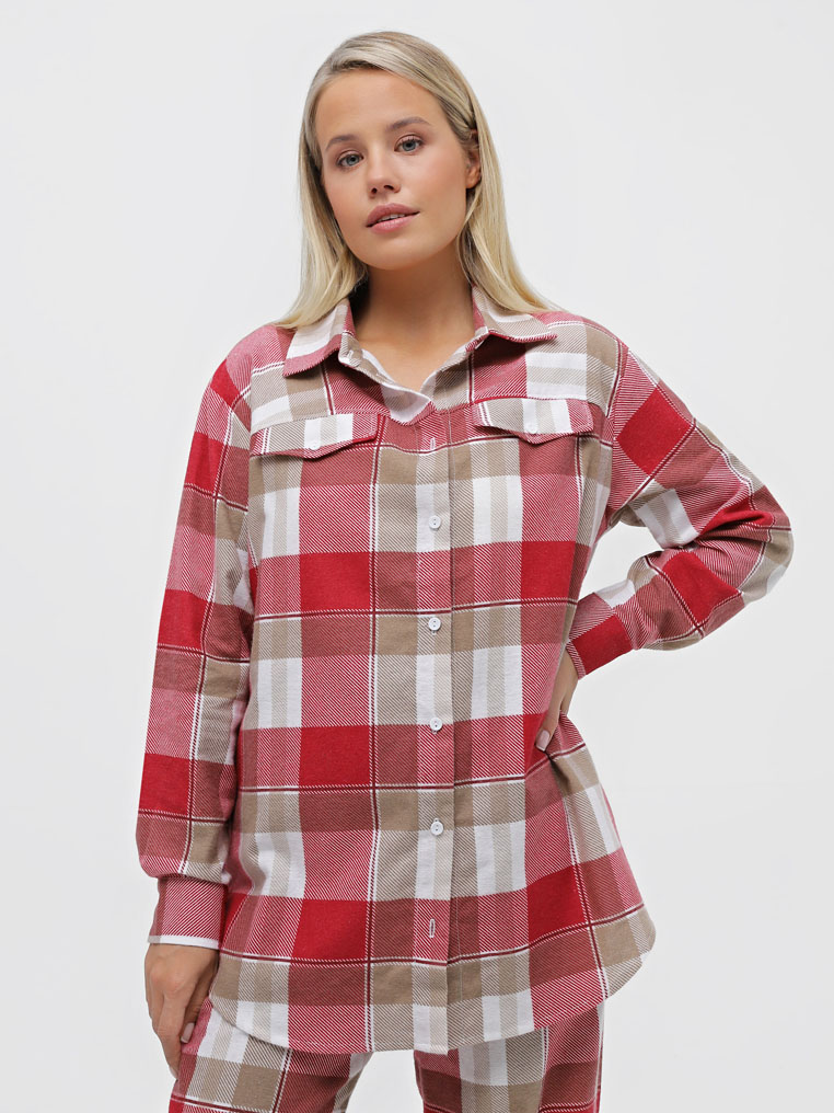 Plaid pajama shirt