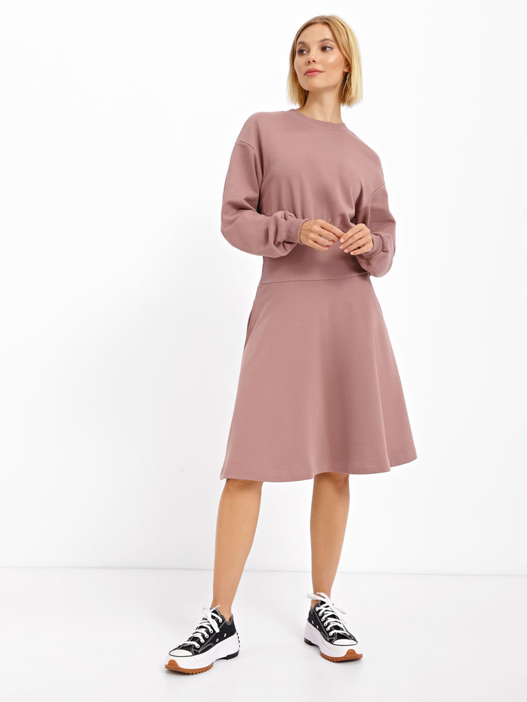 Dress with elastic insert