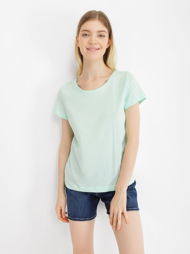 T-shirt with round collar